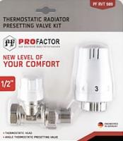 Комплект термостатический прямой с преднастройкой и уплотн. 1/2" PROFactor (PF RVT 989UR)