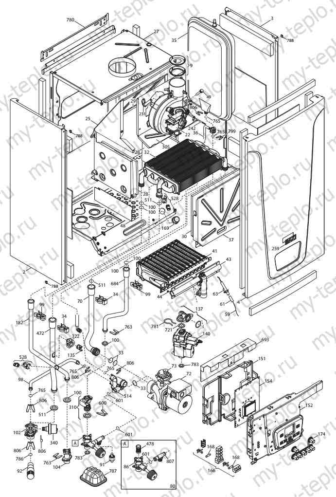 Купить запчасти Baxi Main5 24F в Белгороде