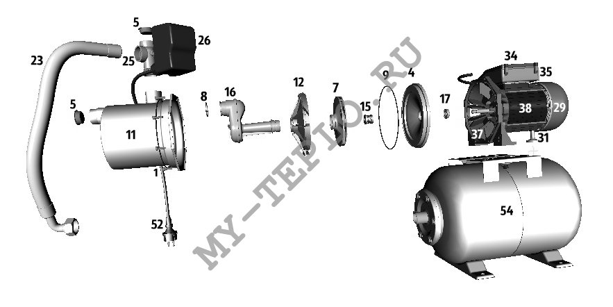 запчасти Джамбо 70/50 Н-24 Н для насосной станции