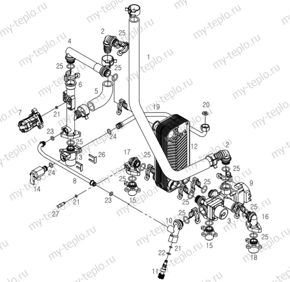 запчасти на газовый котел Hydrosta купить в Челябинске