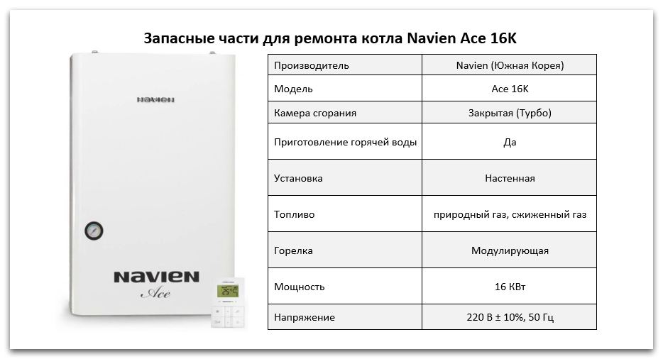 Купить запчасти Navien Ace 16K в Белгороде
